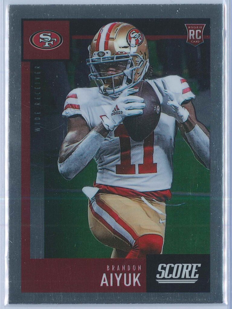 2021 Panini NFL Score Brandon Aiyuk FIRST store SCORE RELIC