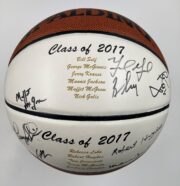 Nick Galis Tracy McGrady Class of 2017 Hall Of Fame Authentic Signed Spalding Basketball w Black Signatures 1