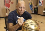 Nick Galis Autographed Authentic Molten Gold BG-SL7 Basketball w' "4" Inscription, Limited to 87 - Image 3
