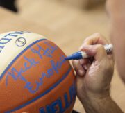 Nick Galis Autographed Authentic Spalding Hellas Series Basketball w' "EuroBasket '87" Inscription, Limited to 5 - Image 4