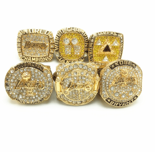 Kobe Bryant Mamba Los Angeles Lakers Championship 6 Rings (Replica) Set ...