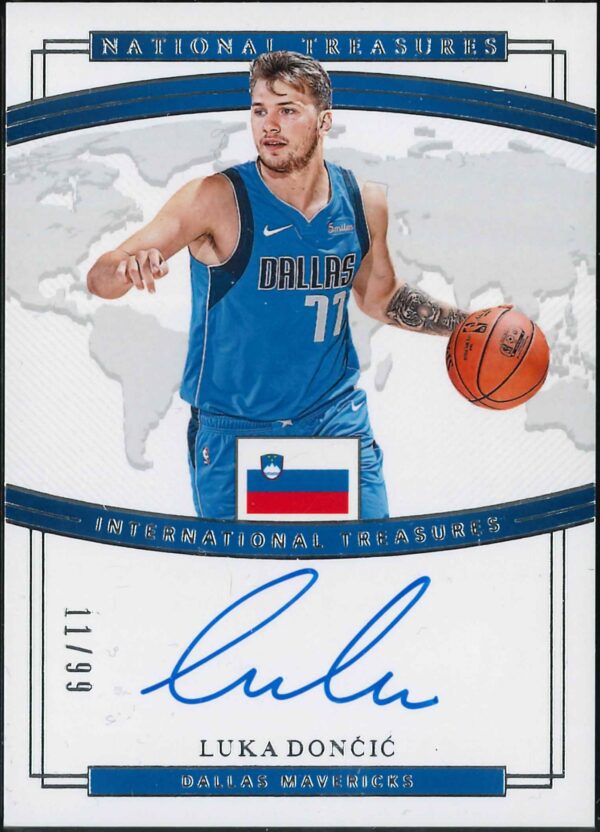 Luka Doncic Panini National Treasures 2018-19 International Rookie Auto ...